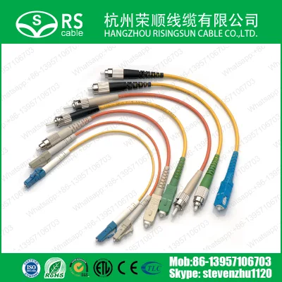 Cordon de brassage de câble à fibre optique avec connecteur Sc/FC/LC/St/E2000/Mu/MTRJ