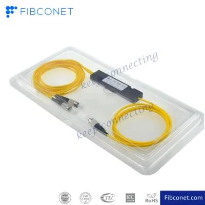 1X2 petite boîte 3,0 mm 1 m FC/UPC séparateur Fbt à fibre optique